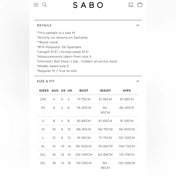 SABO Noura Dress Size 8 - Picture 9 of 16